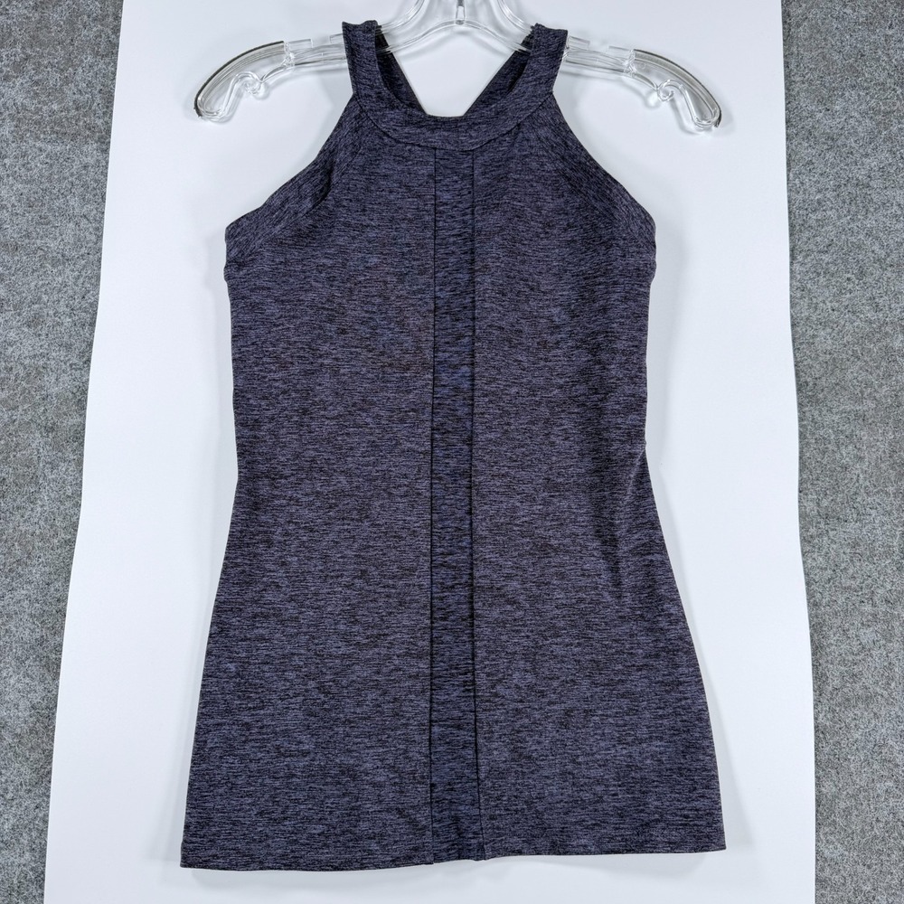 Grace Fitness Tank Top Womens Medium Heather Purple Stretch Racerback Athleisure